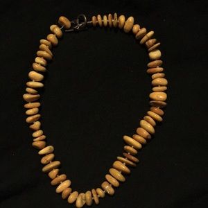 Brown Gem Stone Necklace.14”